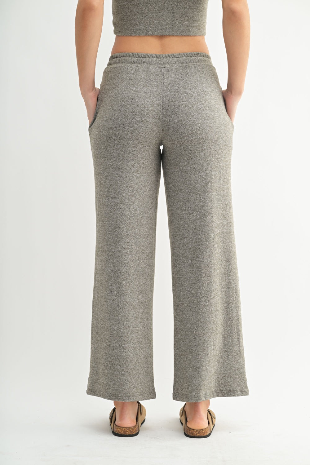 Mono B Brushed Wide Leg Lounge Pants (2 Colors)