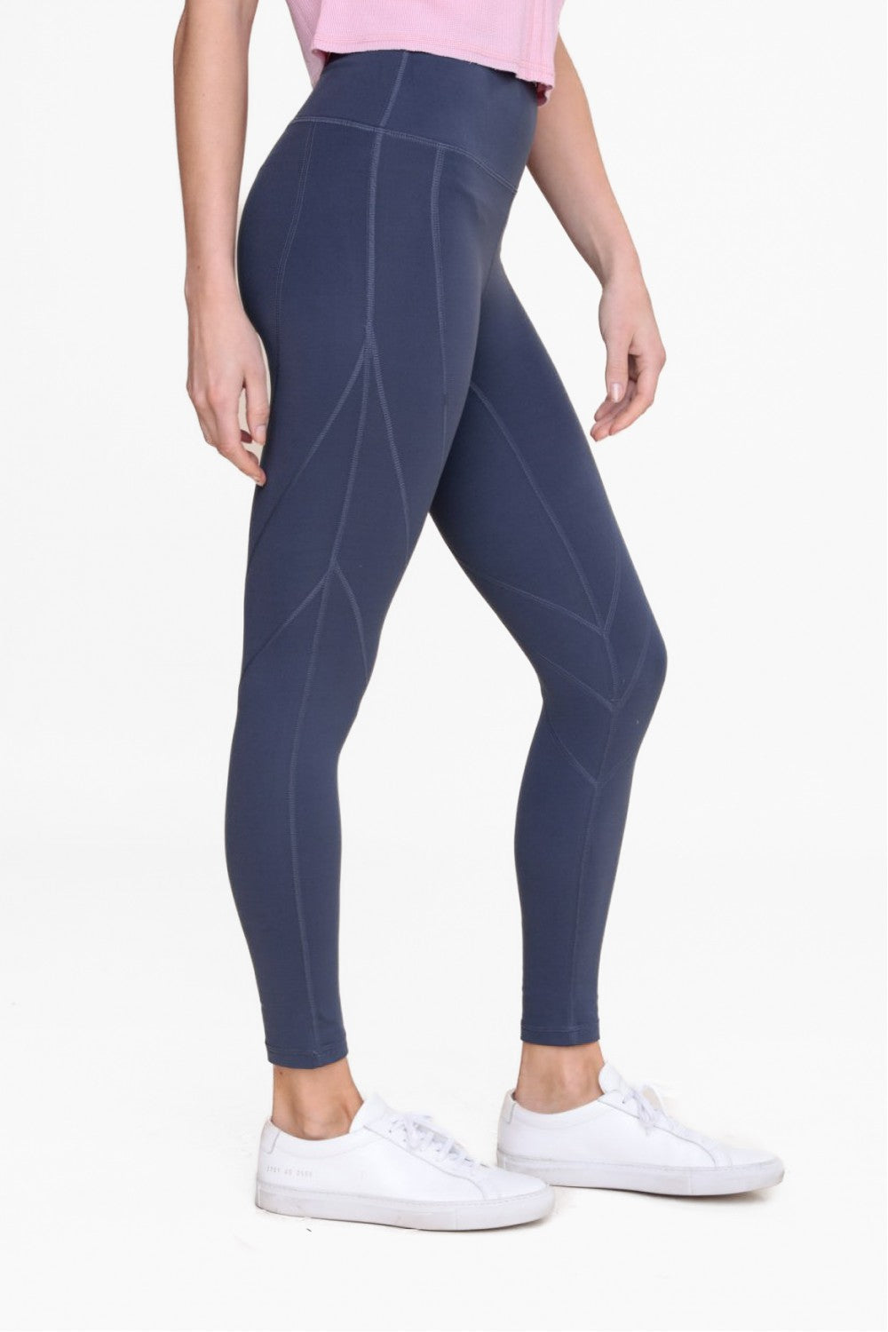 Mono B Venice High-Waist Leggings with Seam Details (2 Colors)