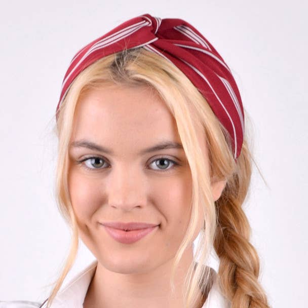 Criss Cross Headbands (6 Styles in Dark Red)