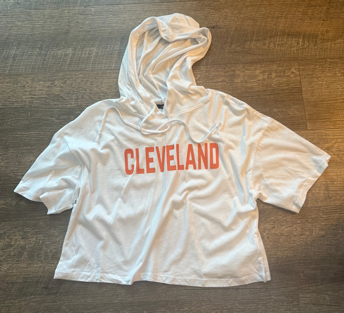 Cleveland Crop Short Sleeve Hoodie (2 Colors)