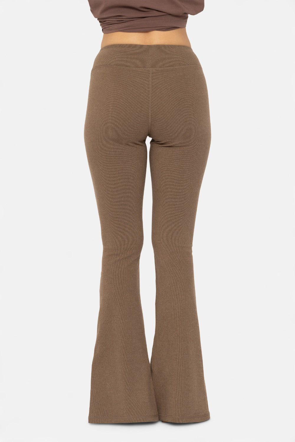 Mono B Brushed Ribbed Flare Leggings