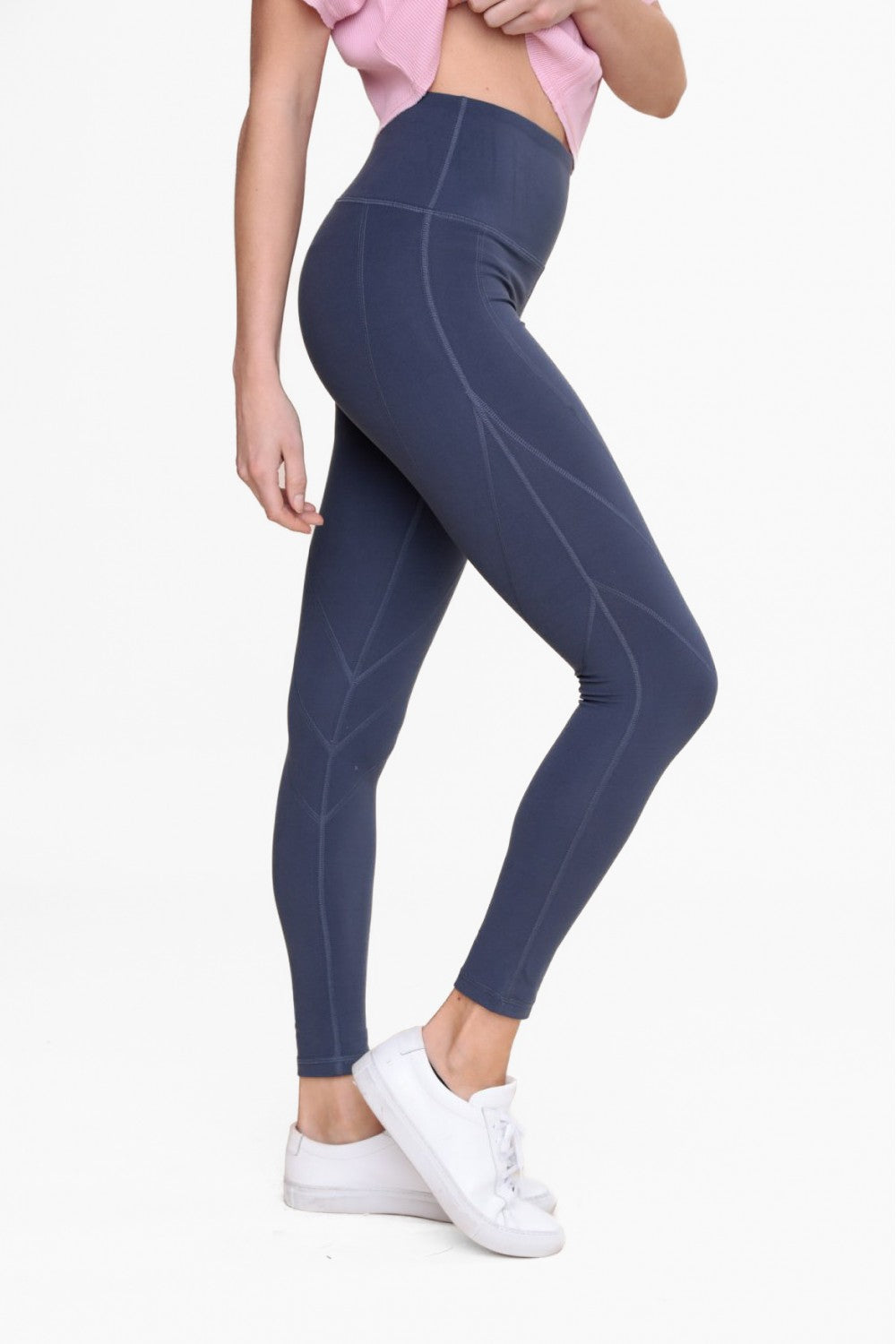 Mono B Venice High-Waist Leggings with Seam Details (2 Colors)