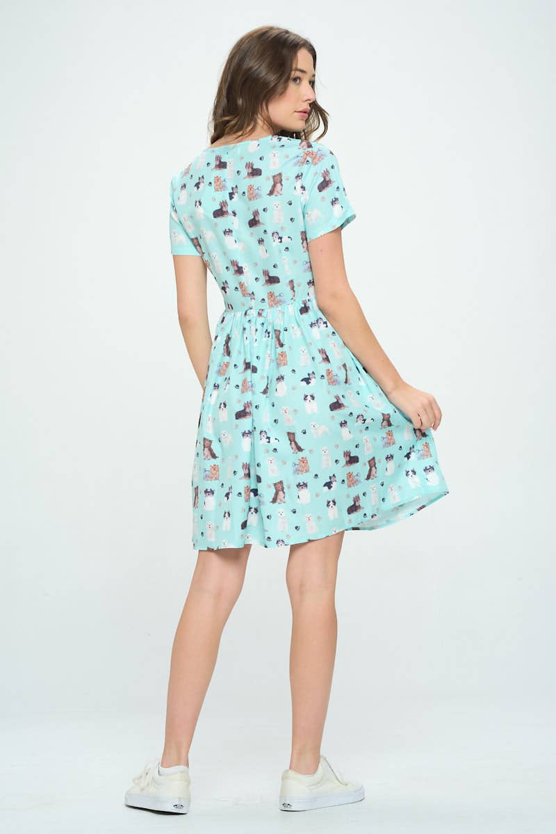 Dog Paw Print Dress