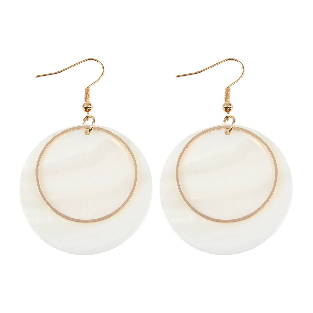 Seashell Hoop Statement Earrings