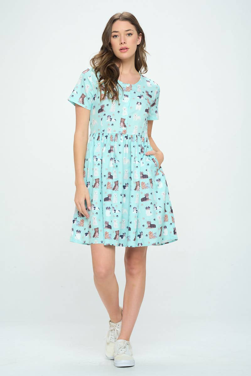 Dog Paw Print Dress
