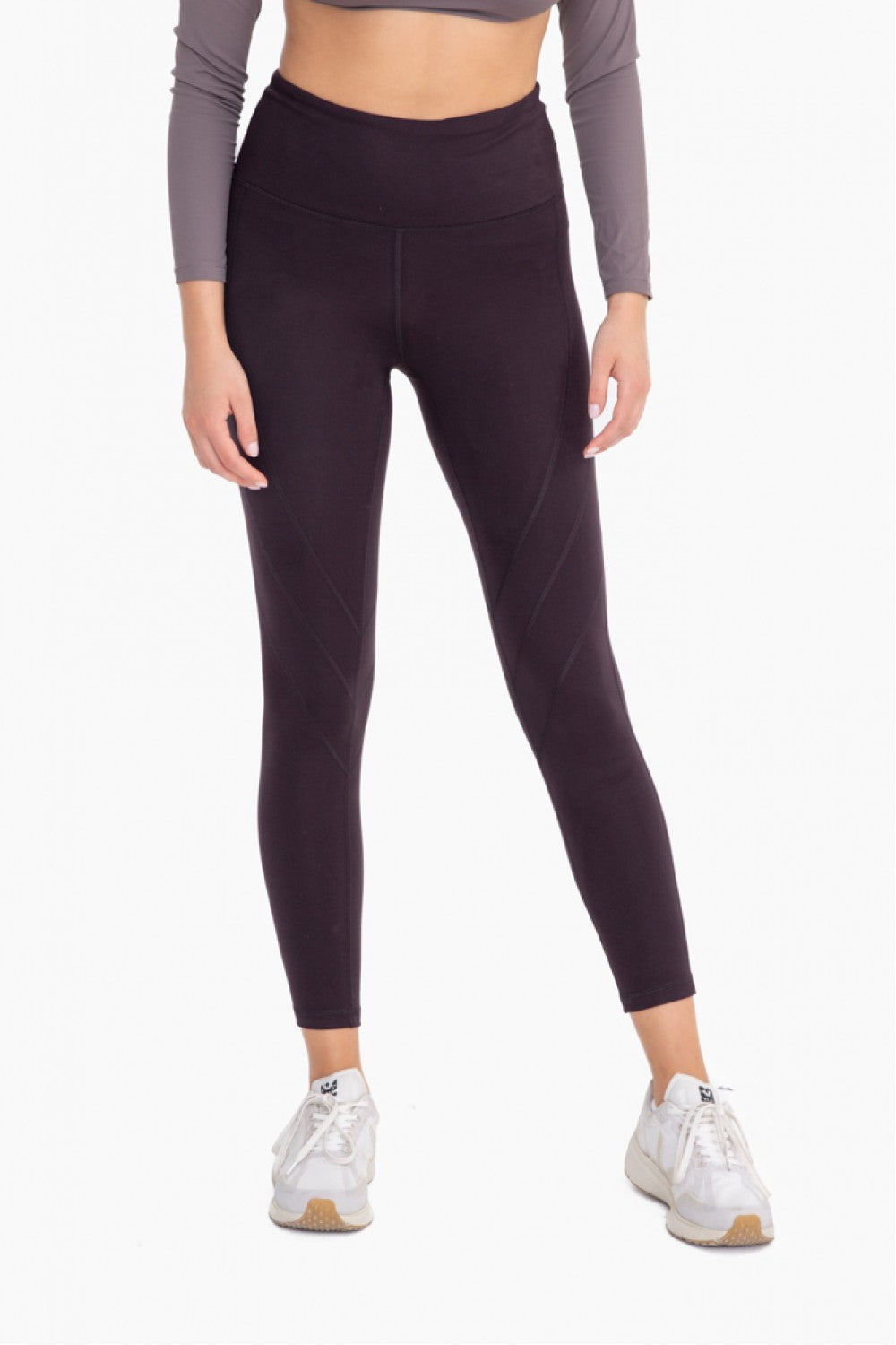 Mono B Venice High-Waist Leggings with Seam Details (2 Colors)