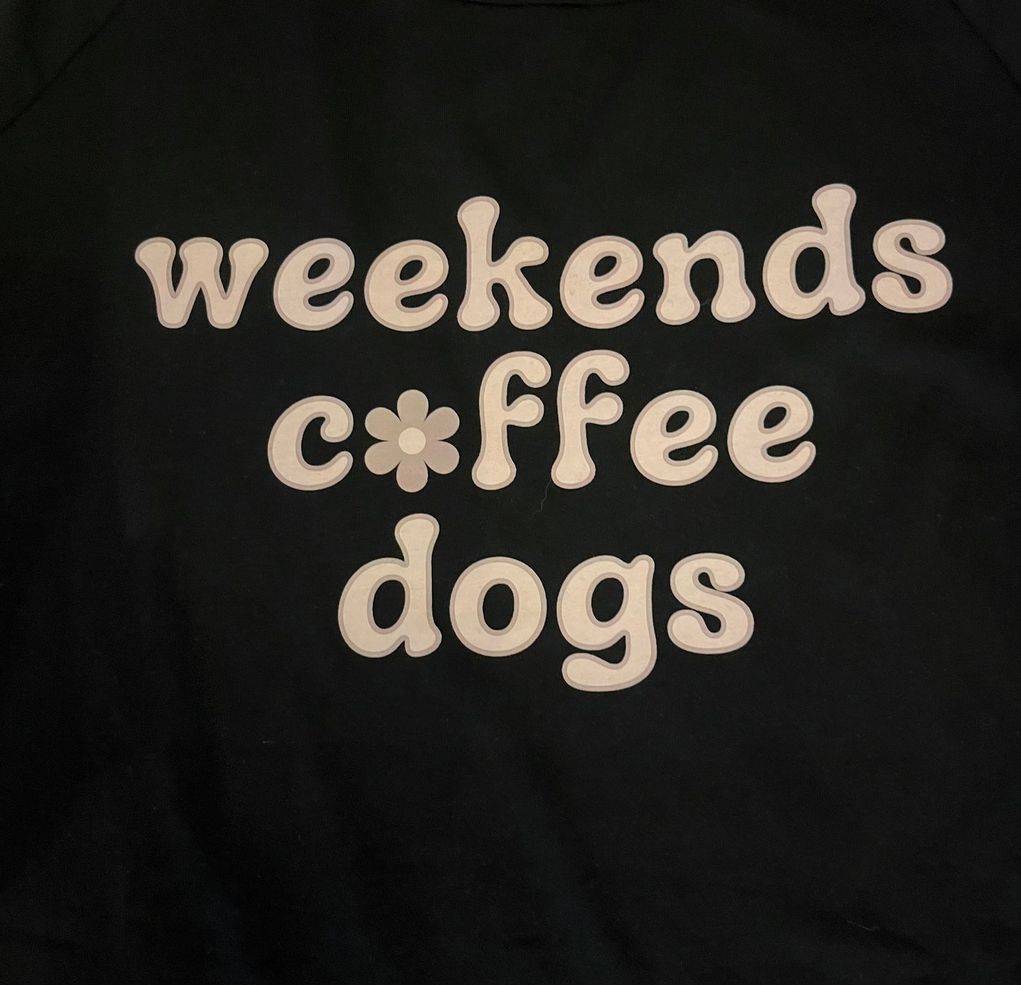 Weekends, Coffee, & Dogs 3/4 Sleeve Raglan Tee
