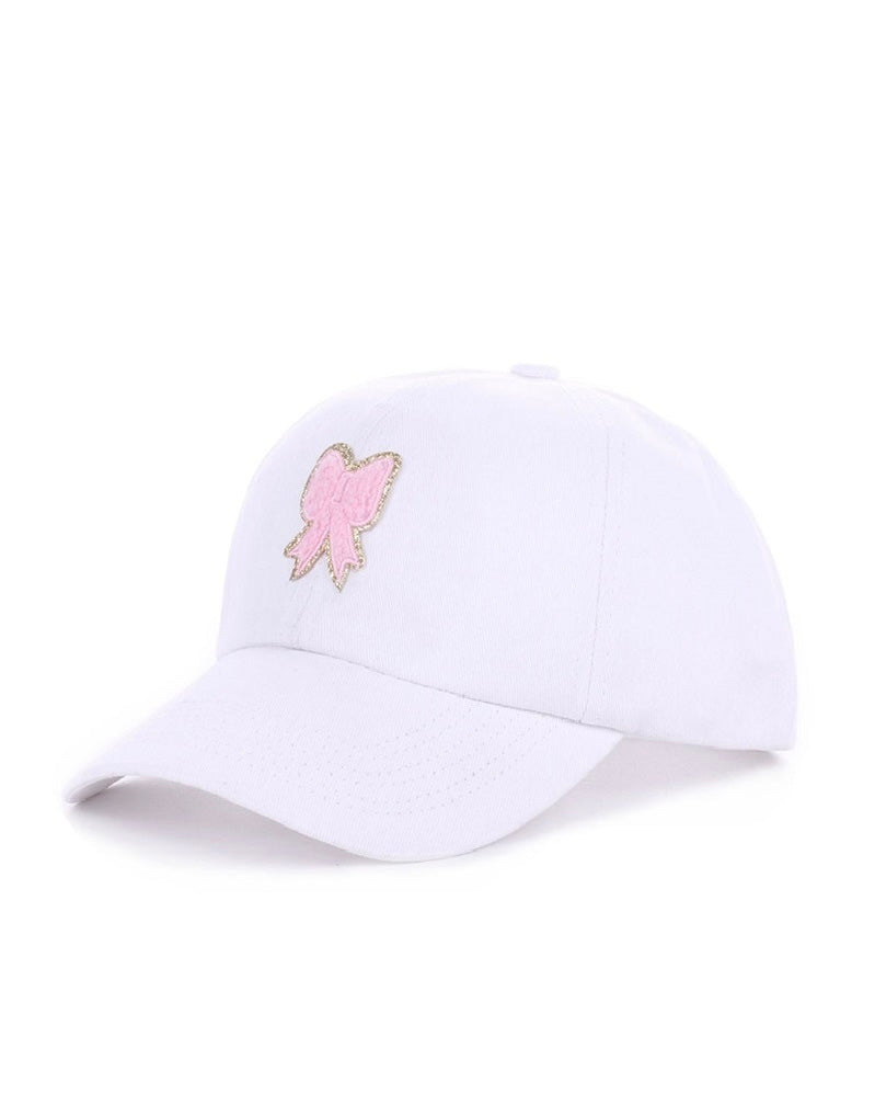 Ribbon Bow Chenille Patch Baseball Cap