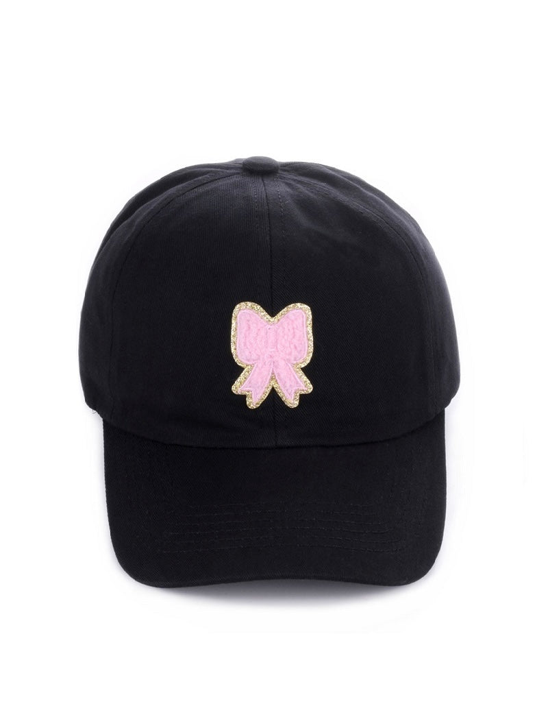 Ribbon Bow Chenille Patch Baseball Cap