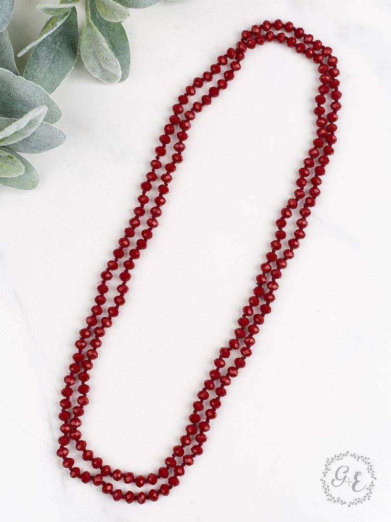 Double Wrap Beaded Necklace (Various Colors & Sizes)