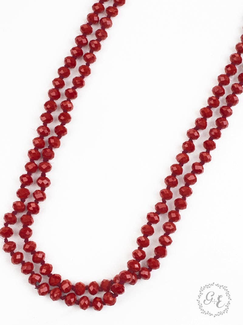 Double Wrap Beaded Necklace (Various Colors & Sizes)