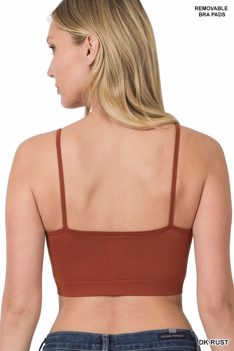 Zenana Seamless Triple Criss-Cross Padded Bralette