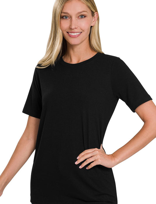 Zenana Short Sleeve Round Neck Tee (2 Colors)