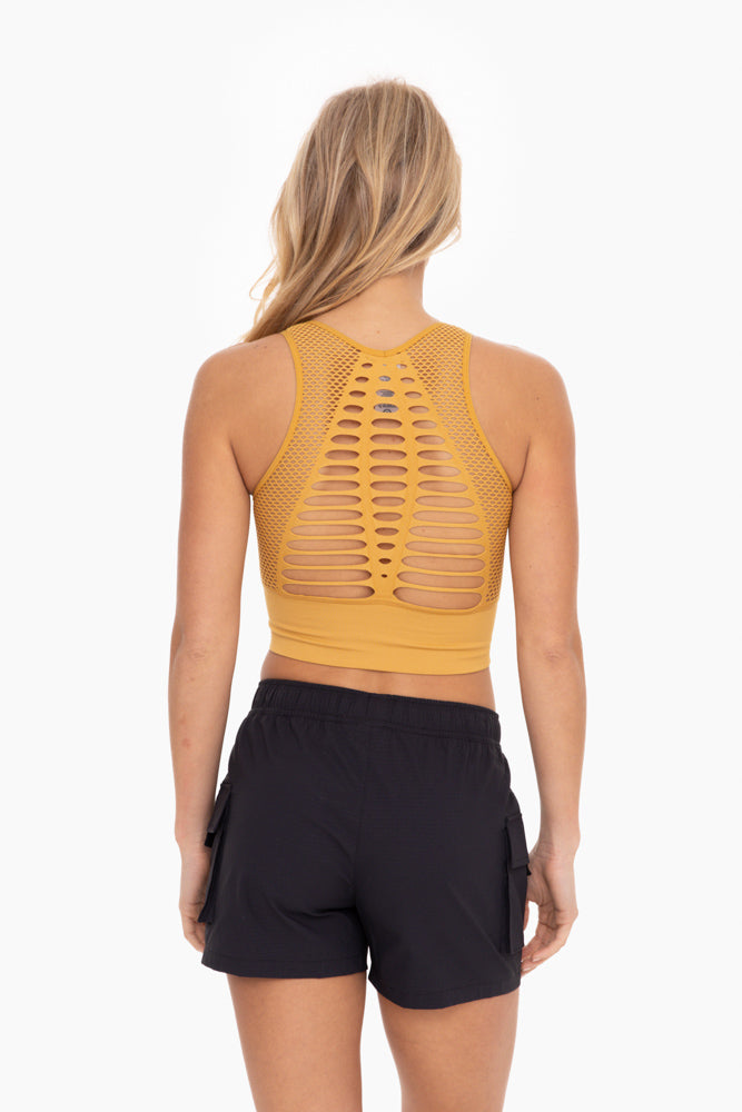 Mono B Laser Cut Seamless Sports Bra (4 Colors)