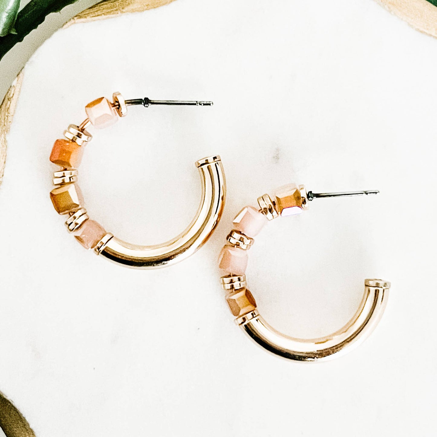 Beaded Hoop Earrings