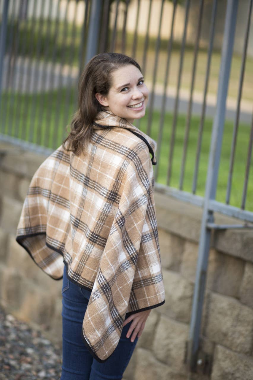 Plain Poncho with Button