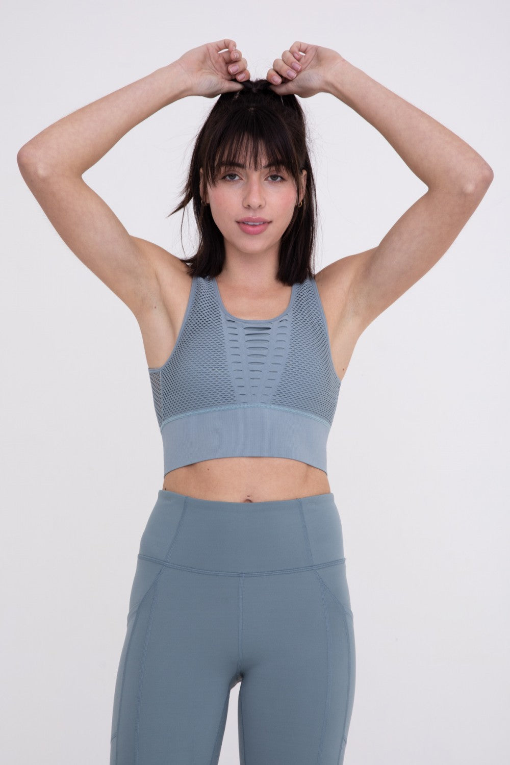 Mono B Laser Cut Seamless Sports Bra (4 Colors)