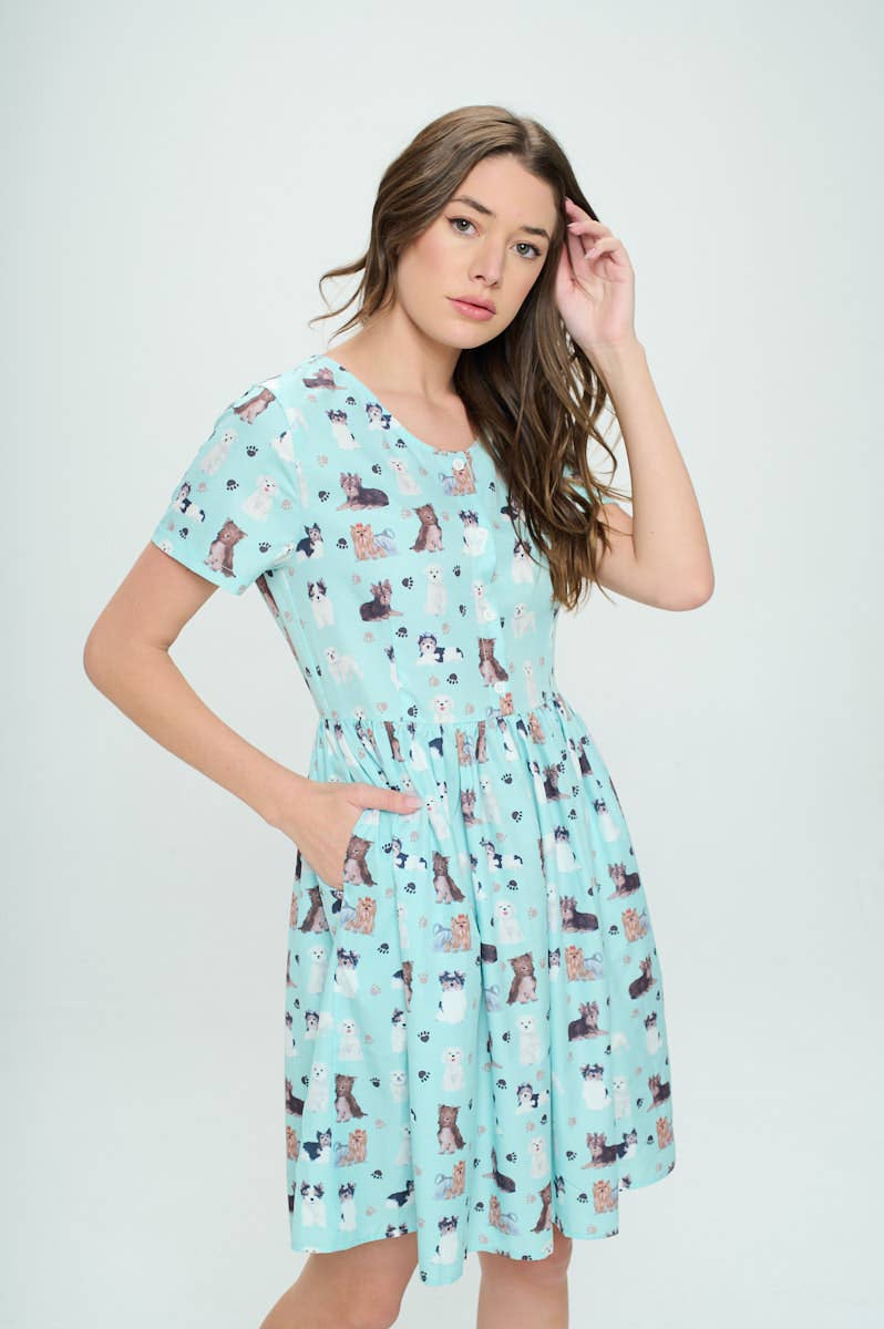 Dog Paw Print Dress