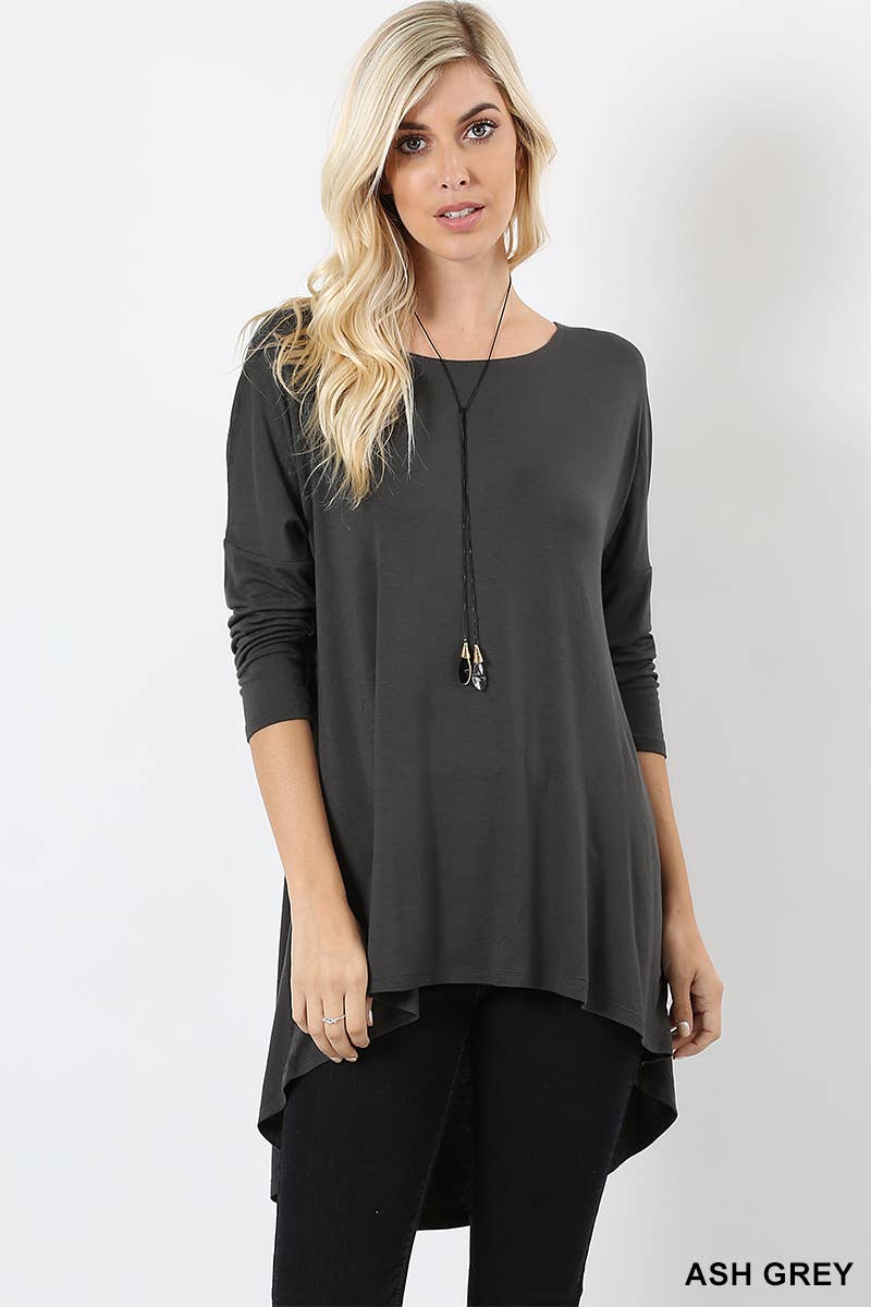 Zenana High Low 3/4 Sleeve Tunic