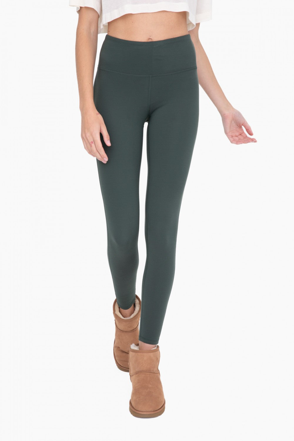Mono B (GREEN) Essential Solid Leggings (2 Colors)