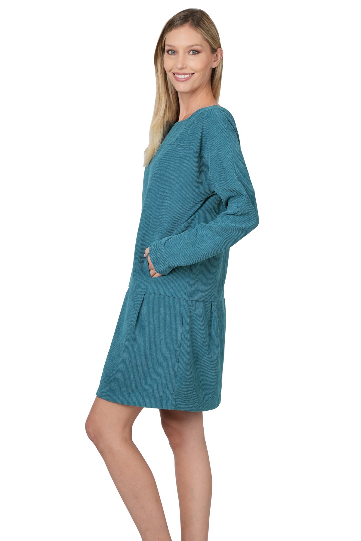 Zenana Corduroy Relazed Mini Dress