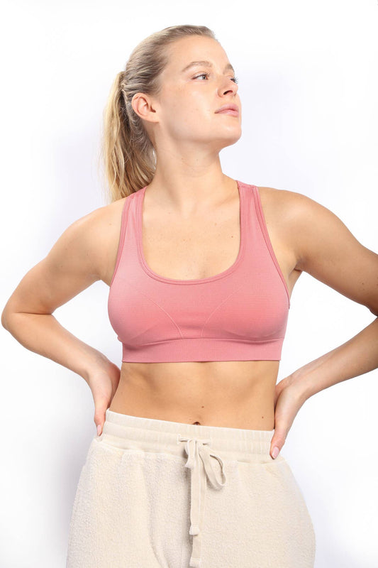 Mono B Seamless Racerback Essential Athleisure Bra