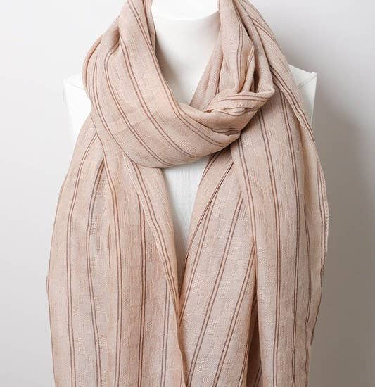 Pencil Stripe Double Weave Scarf