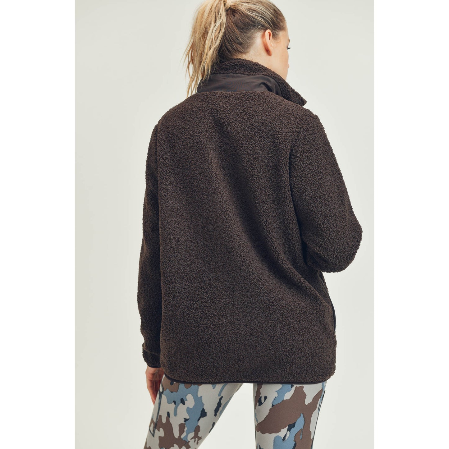 Mono B Zip Up Sherpa Trek Jacket
