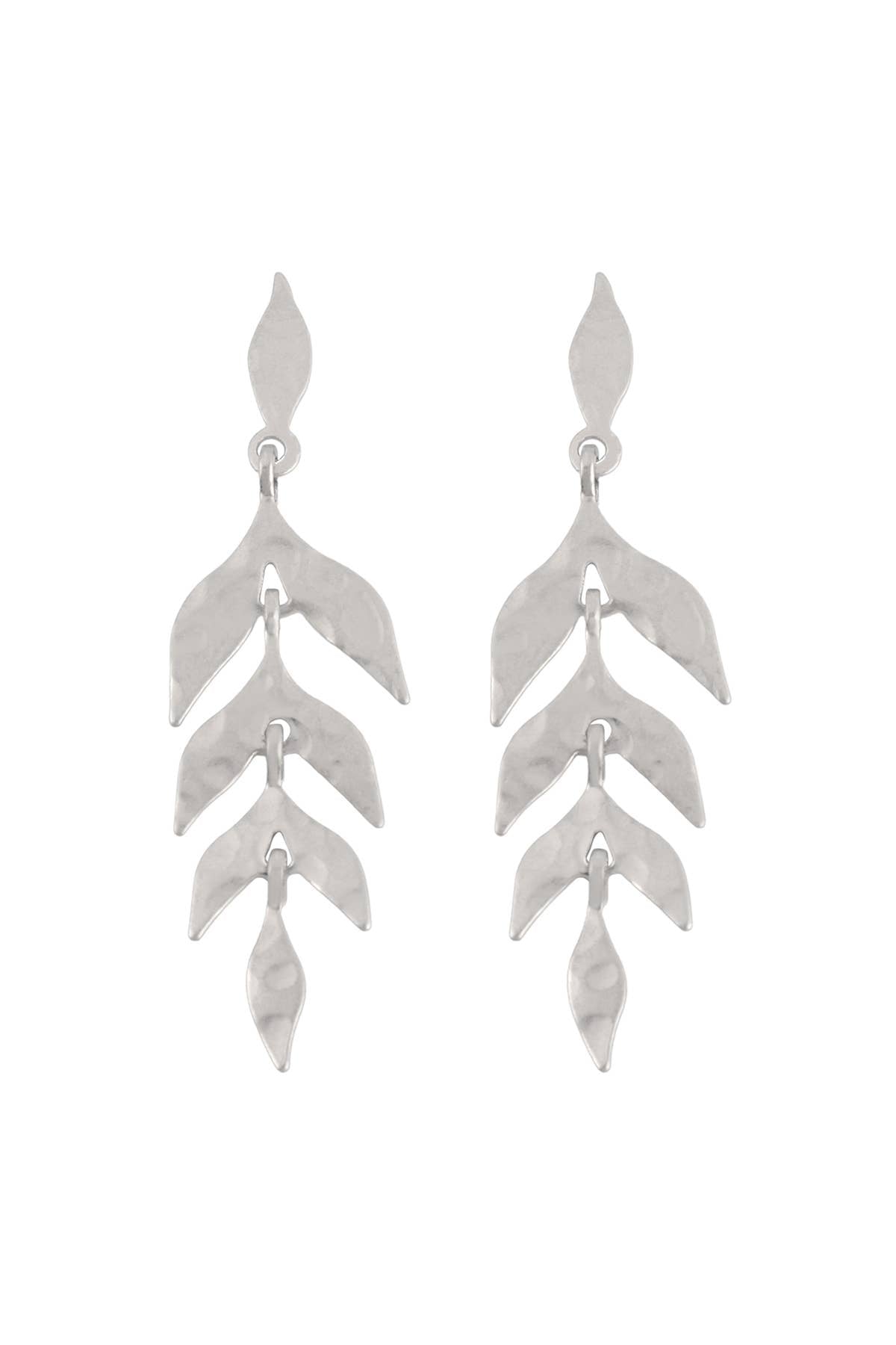 Leaf Crawler Post Link Earrings
