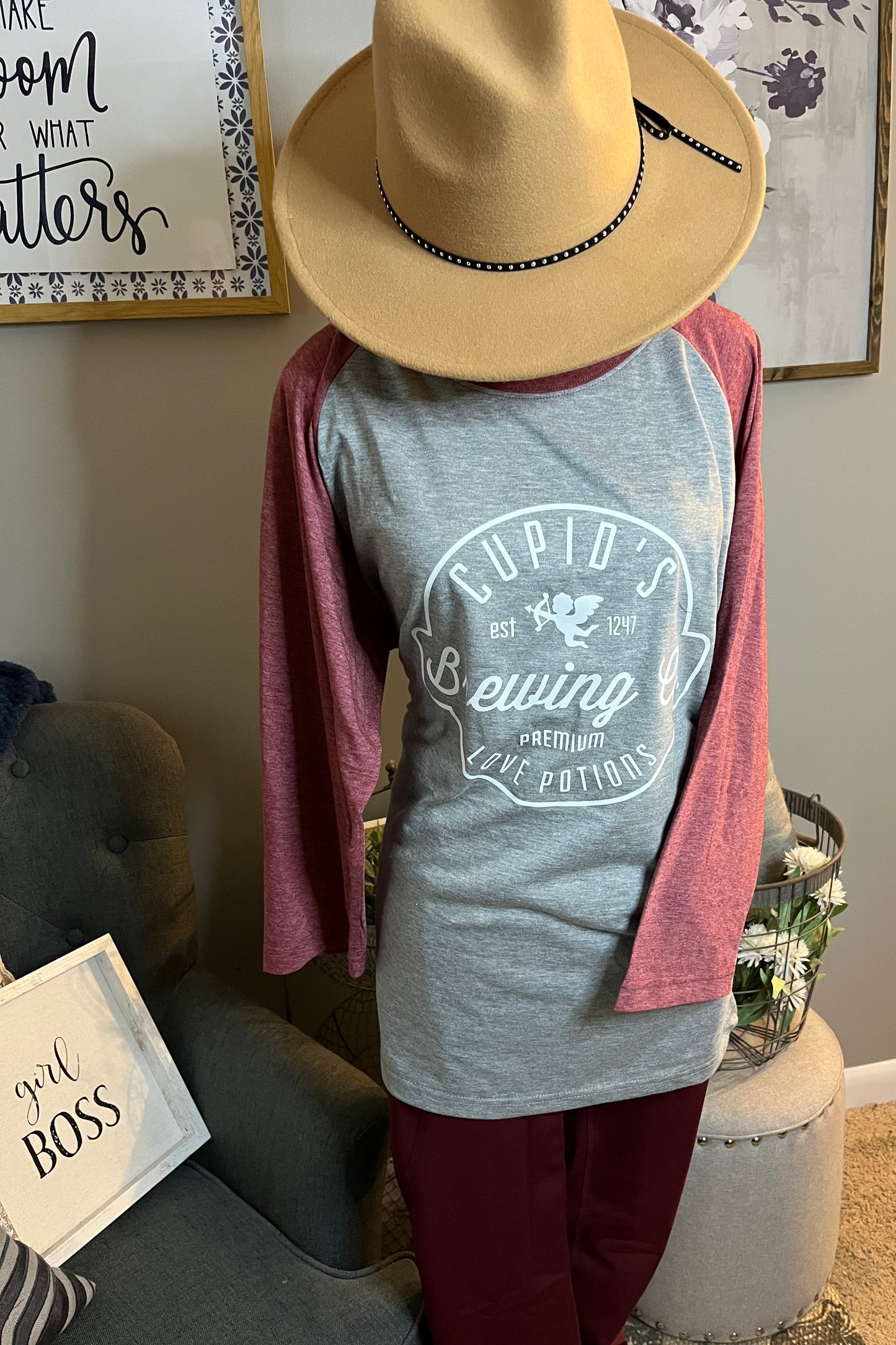 Cupid Brewing Company Three Quarter Raglan