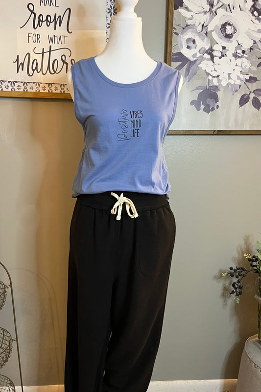 Sleeveless Positive Vibes Tee