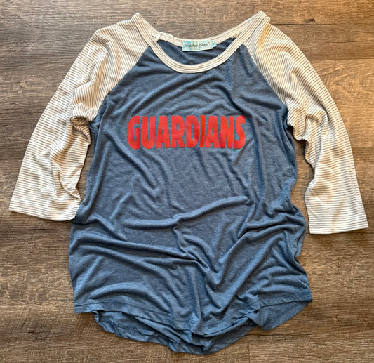 Guardians 3/4 Striped Sleeve Tee