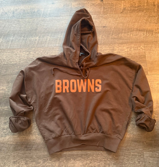 Browns Cropped Hoodie Sweatshirt