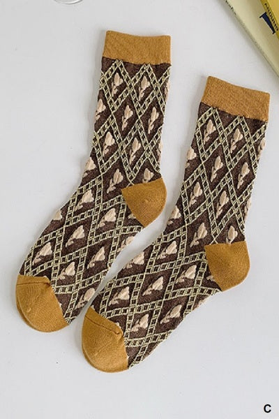 Vintage Floral Design Socks (5 Styles)