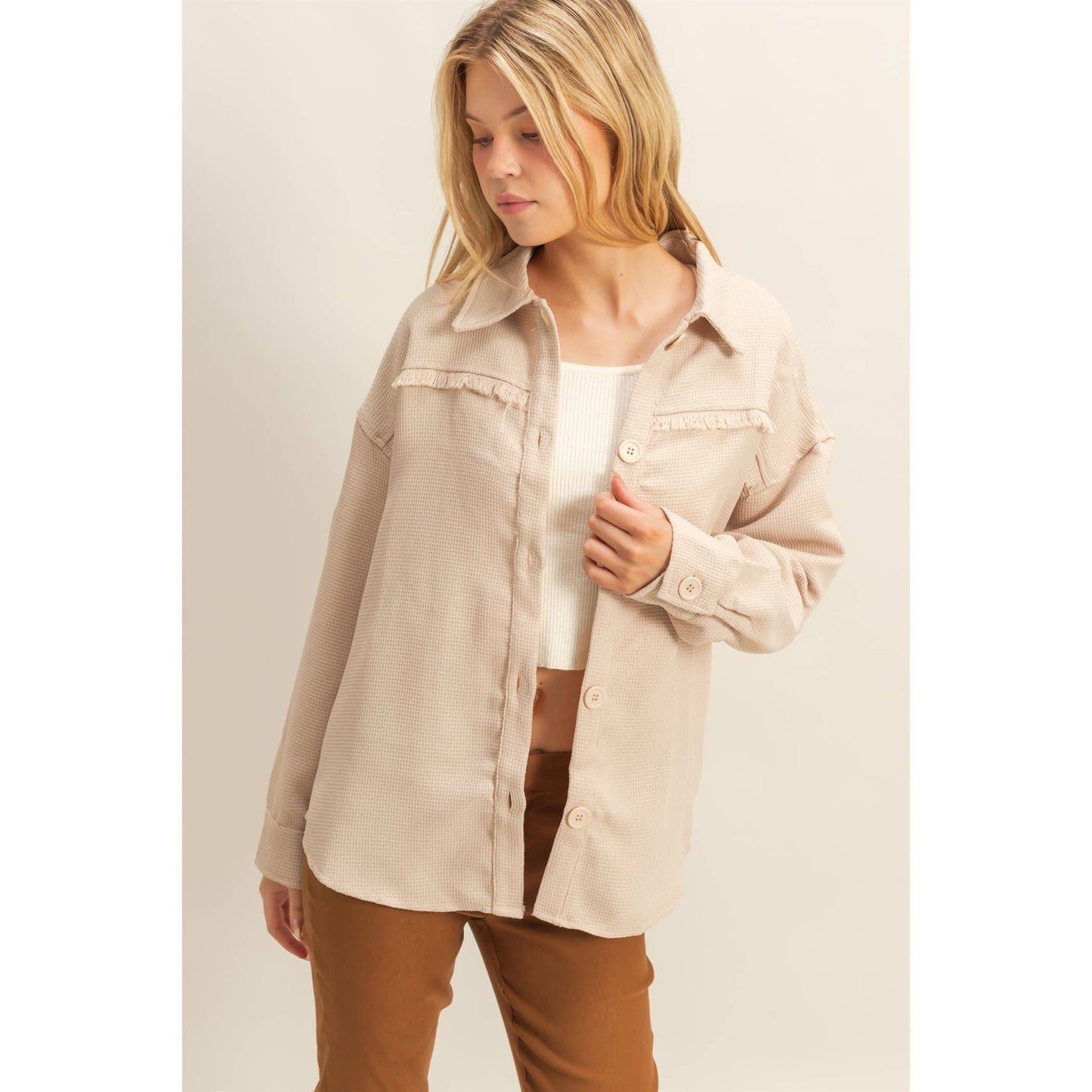 Fray Detail Shacket