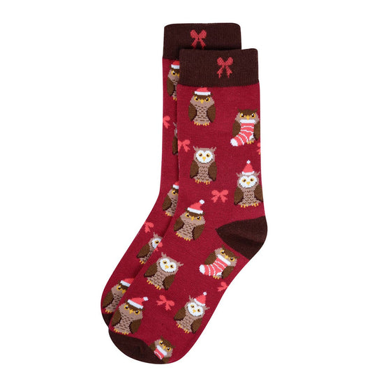 Owl Christmas Socks