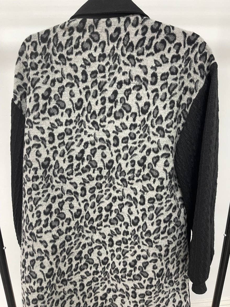 Feline Flair Button-Up Jacket