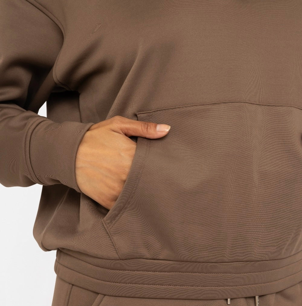 Mono B Elevated Pullover Henley Hoodie