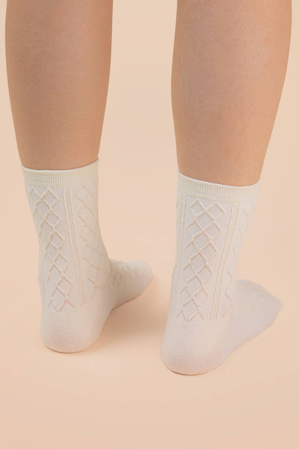 Solid Argyle Crew Socks