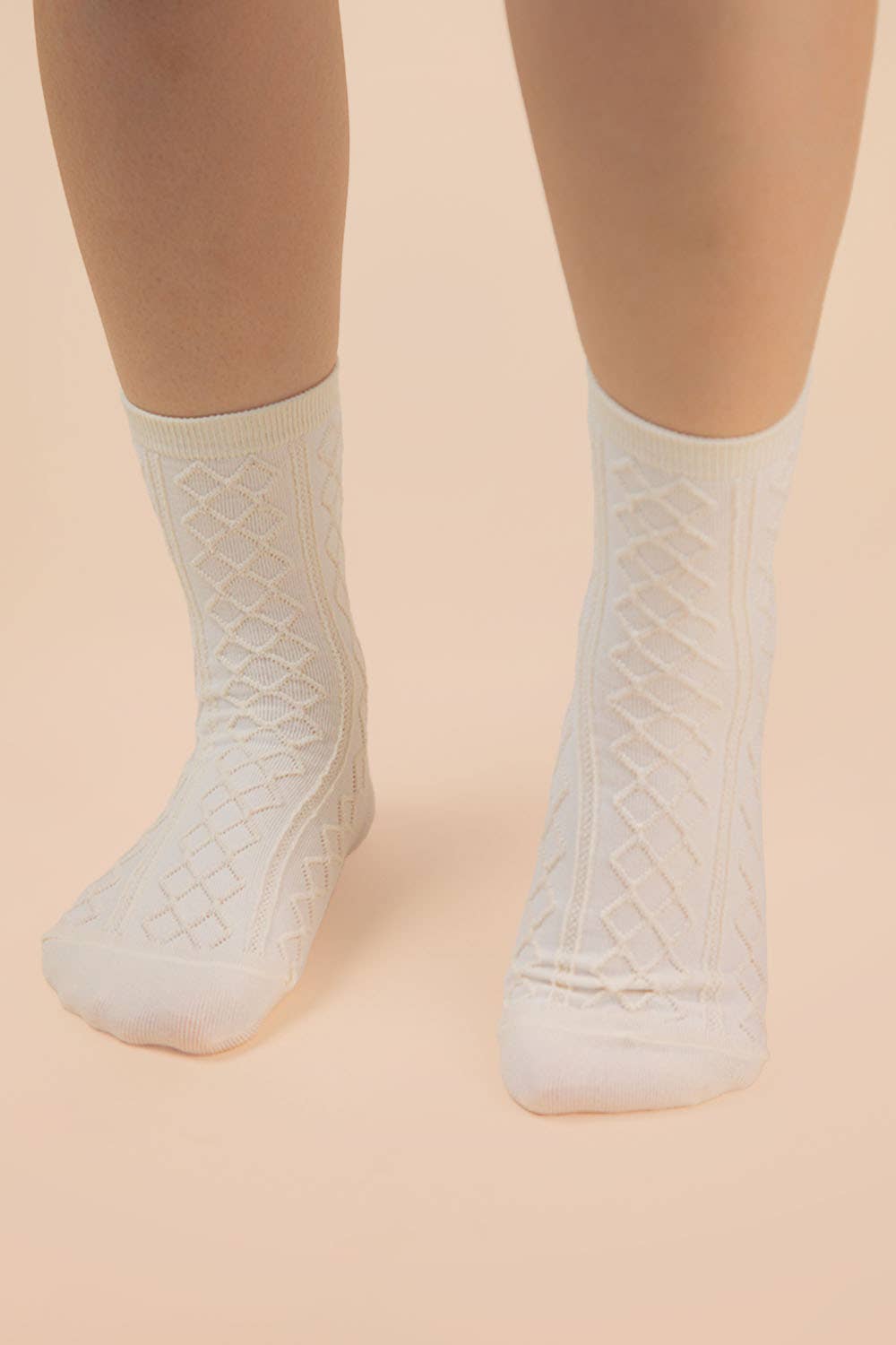 Solid Argyle Crew Socks