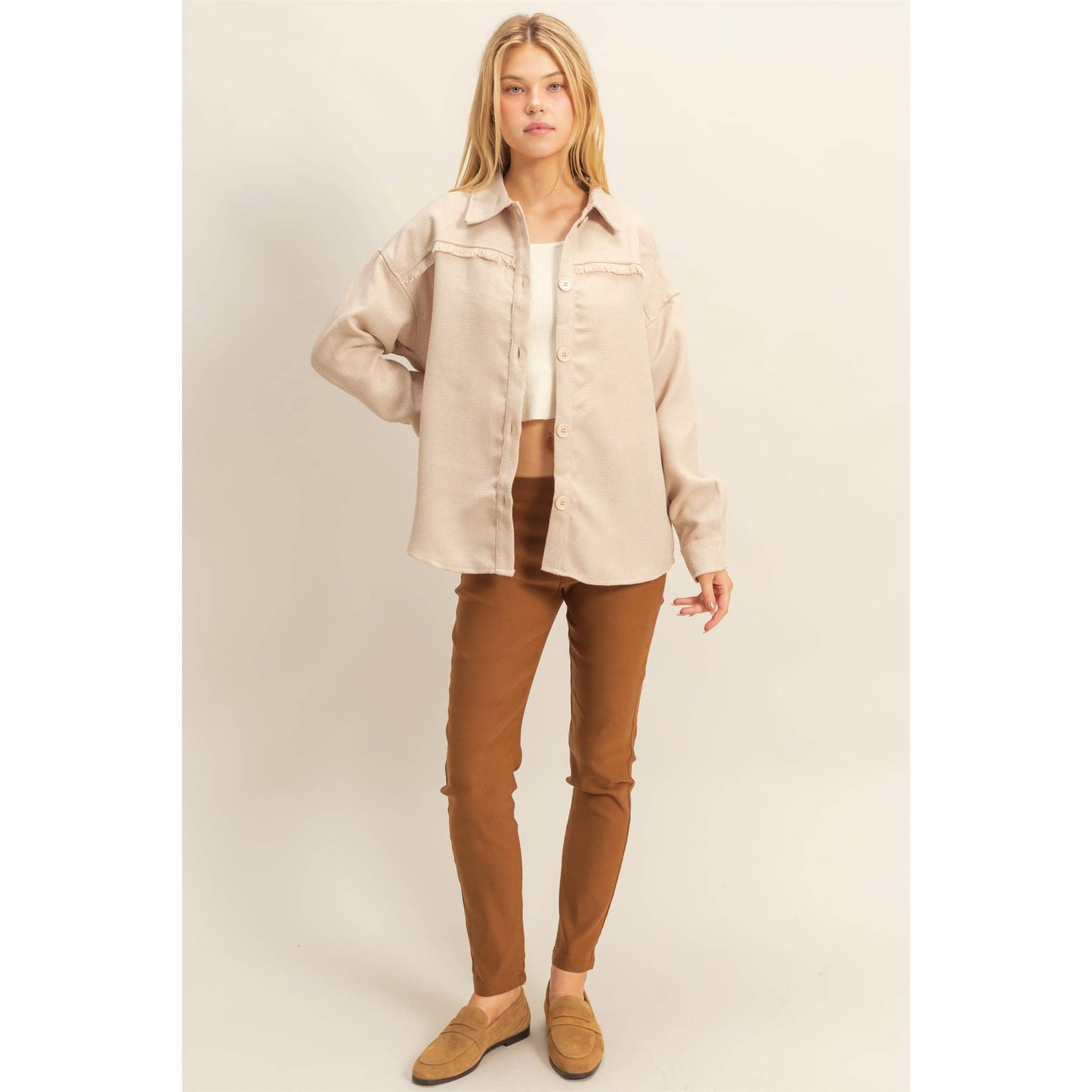 Fray Detail Shacket