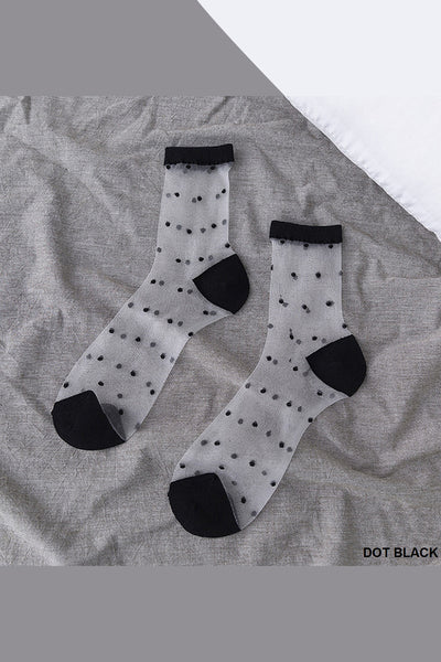 Patterned Sheer Socks (4 Styles)