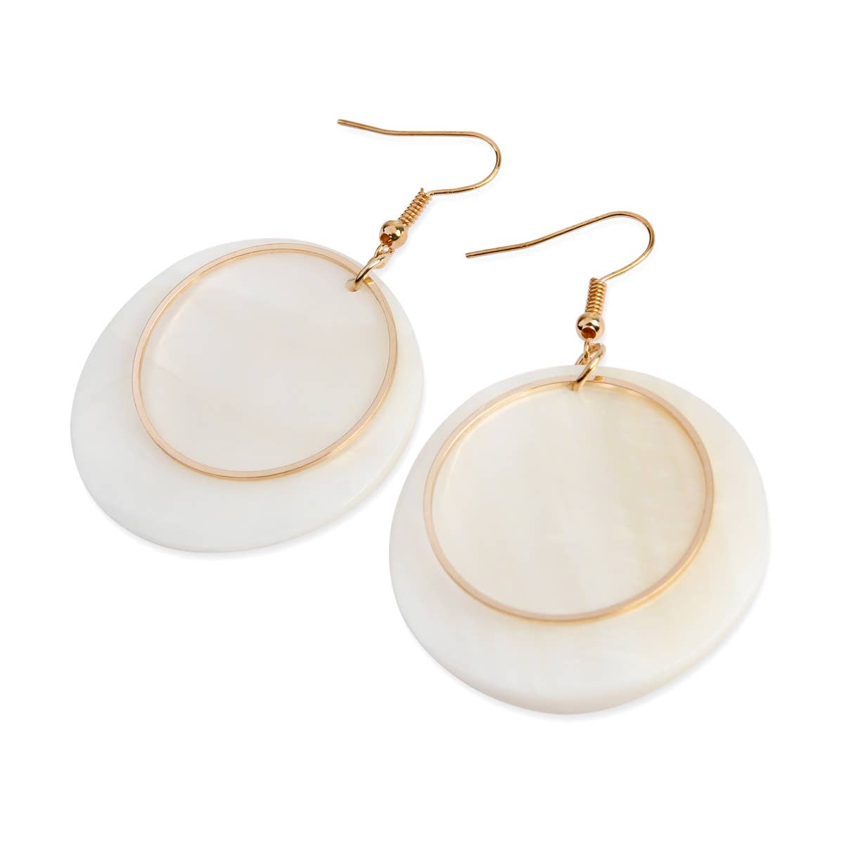 Seashell Hoop Statement Earrings