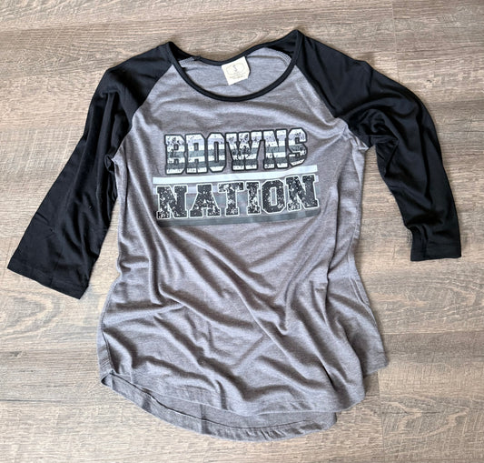 Browns Nation 3/4 Sleeve Tee