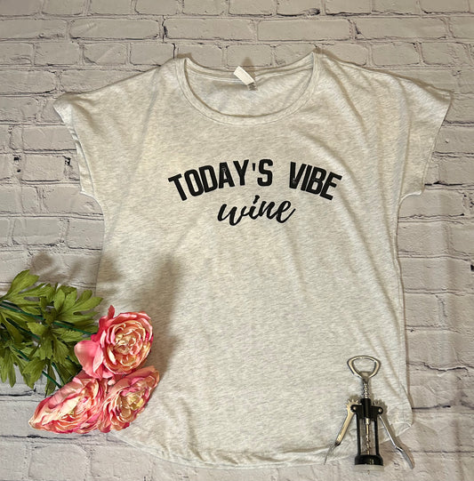 Today's Vibe Wine Short Sleeve Dolman Top
