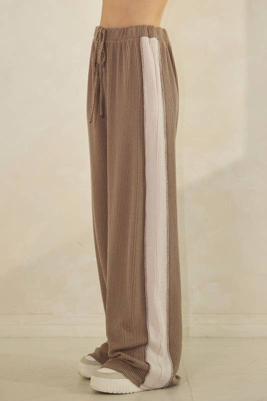 Ribbed Track Pants (2 Colors)