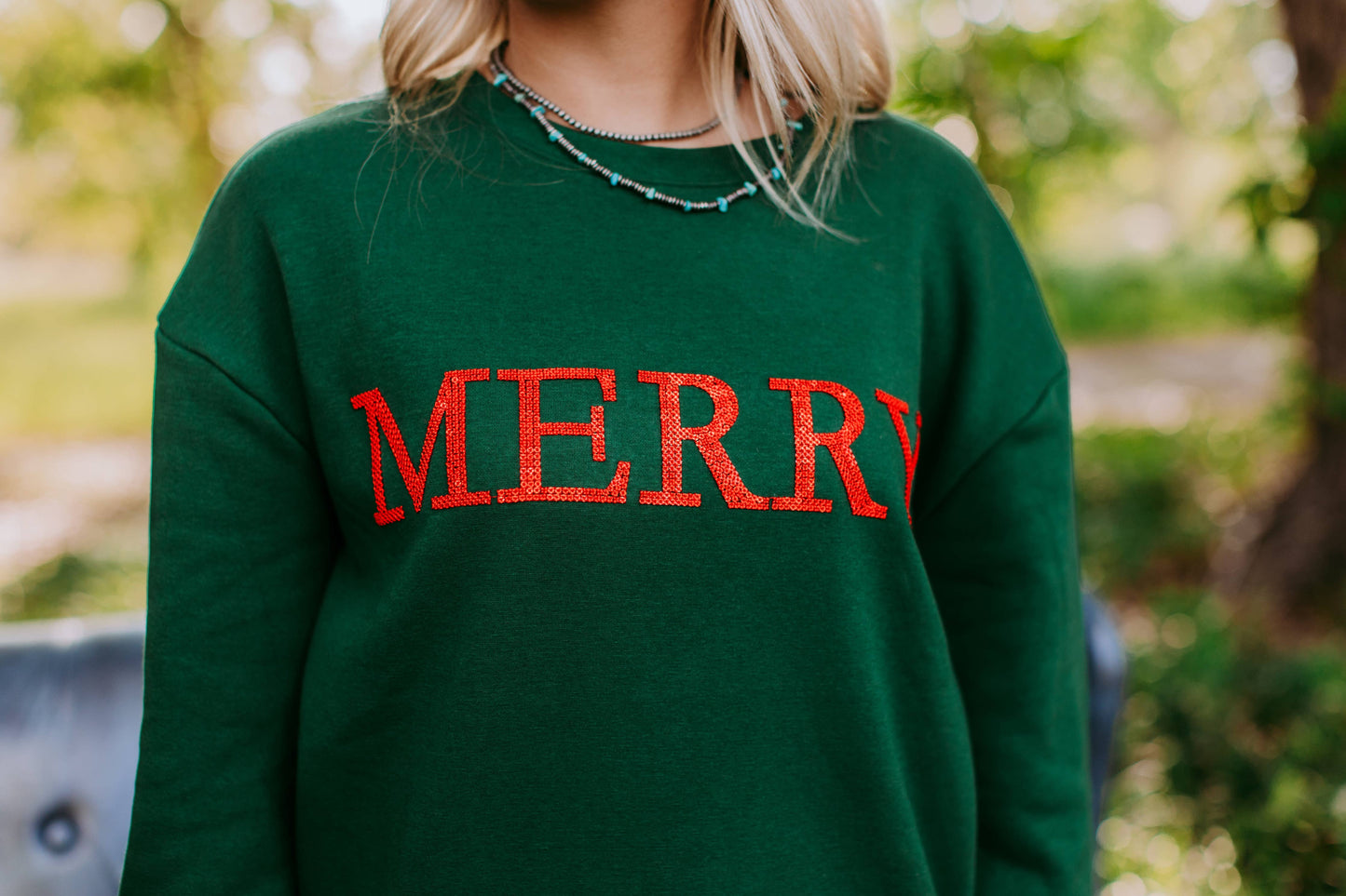 MERRY Sequin Engraved Sweatshirt (2 Colors)