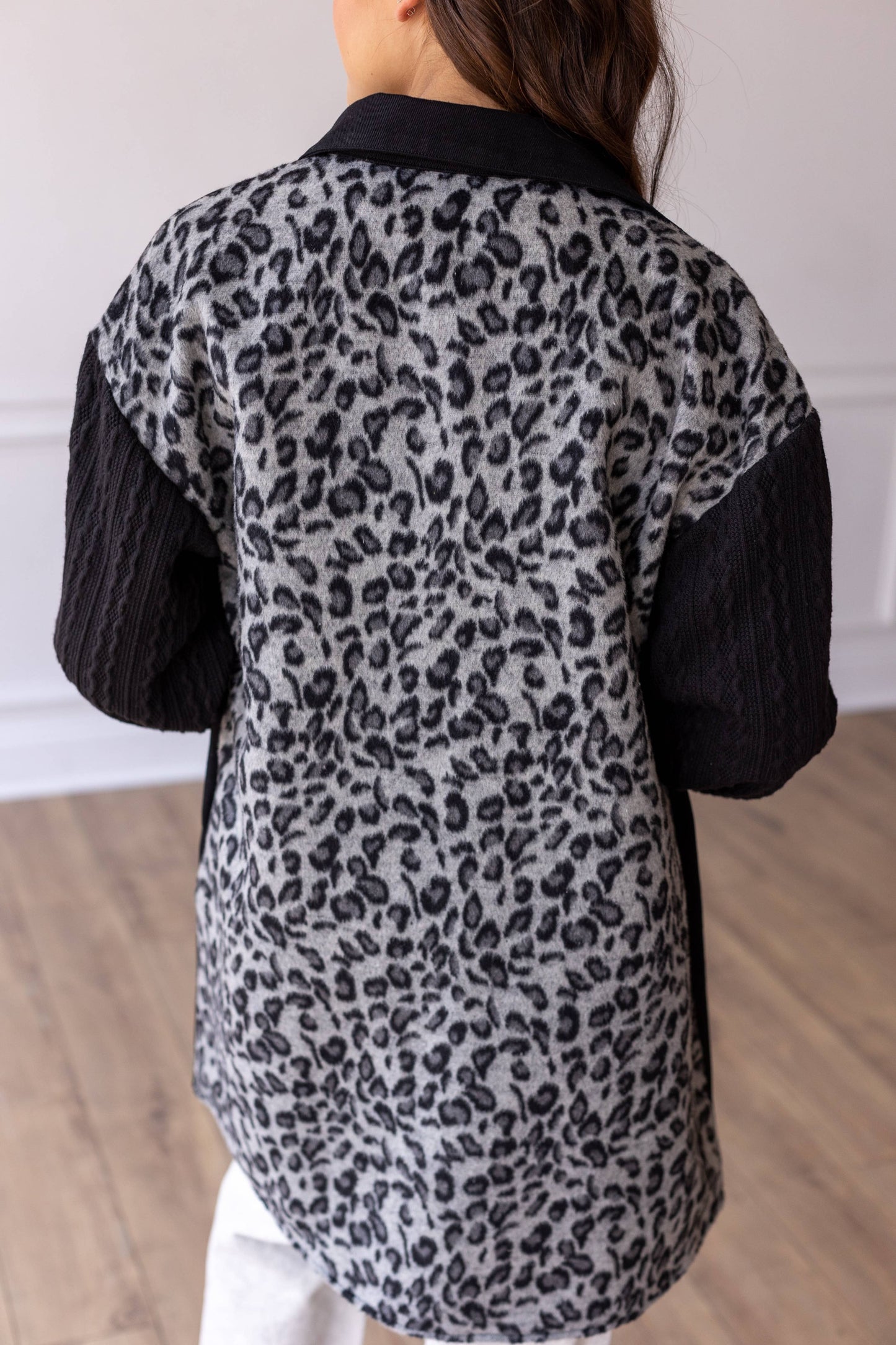 Feline Flair Button-Up Jacket