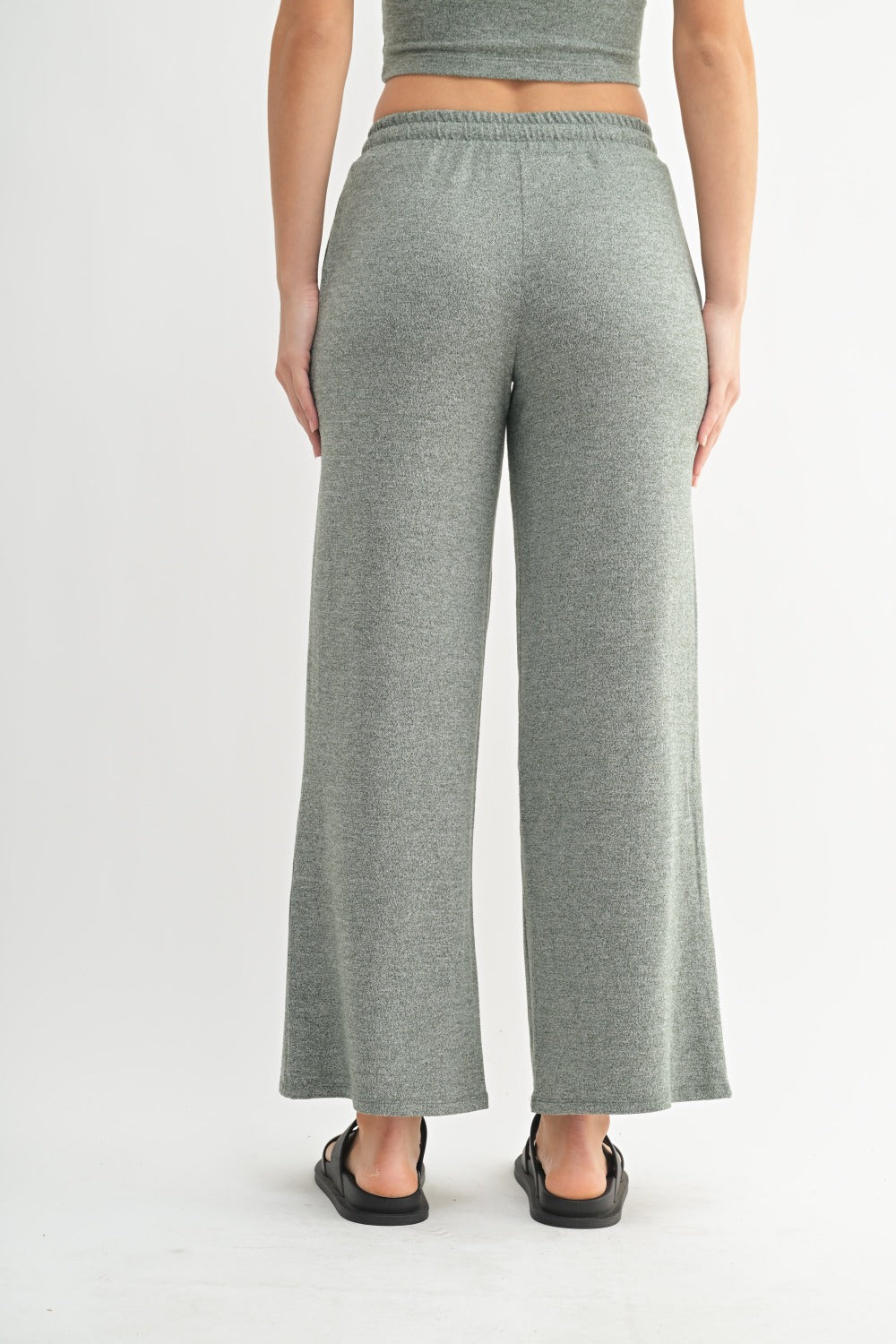 Mono B Brushed Wide Leg Lounge Pants (2 Colors)