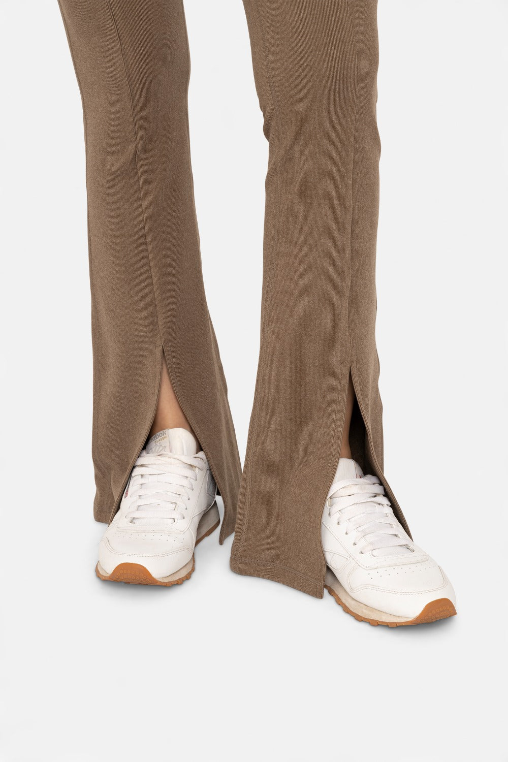 Mono B Brushed Ribbed Flare Leggings